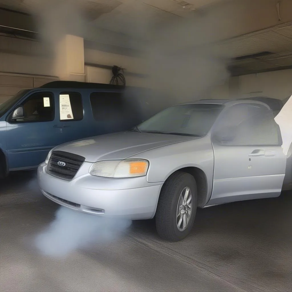 Rental car with smoke smell